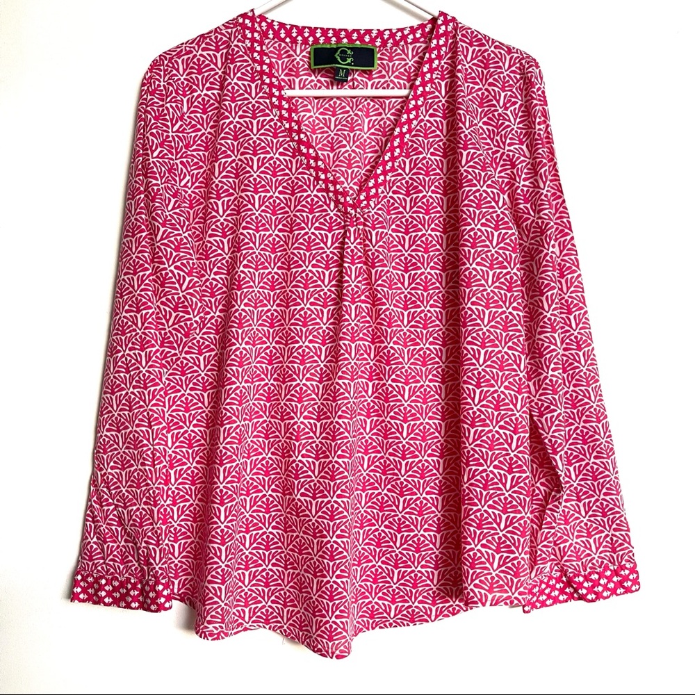 Vintage C Wonder Pink floral print tunic